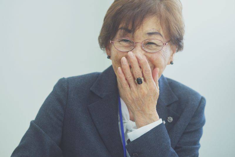 ②会長として大事にしていることは「皆が明るくなる雰囲気づくり」と笑顔で話す二ノ宮さん