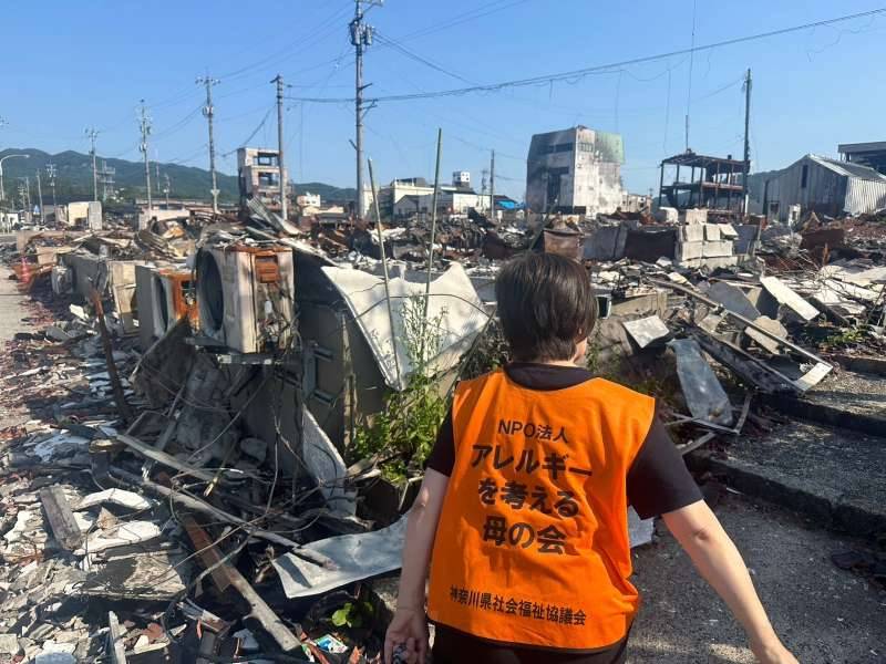 令和6年6月に輪島市へ支援に行ったときのようす【アレルギーを考える母の会提供】