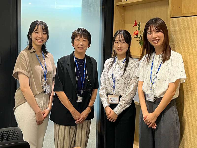 お話を伺った(左から)萩原さん、理事の里さん、池田さん、市丸さん お話を伺った(左から)萩原さん、理事の里さん、池田さん、市丸さん