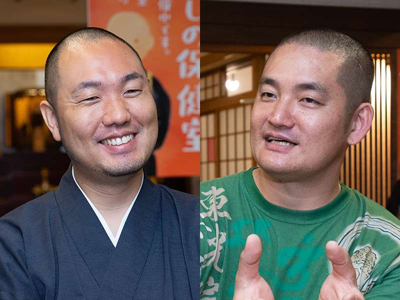 住職の大澤さん（左）と副住職の古井さん