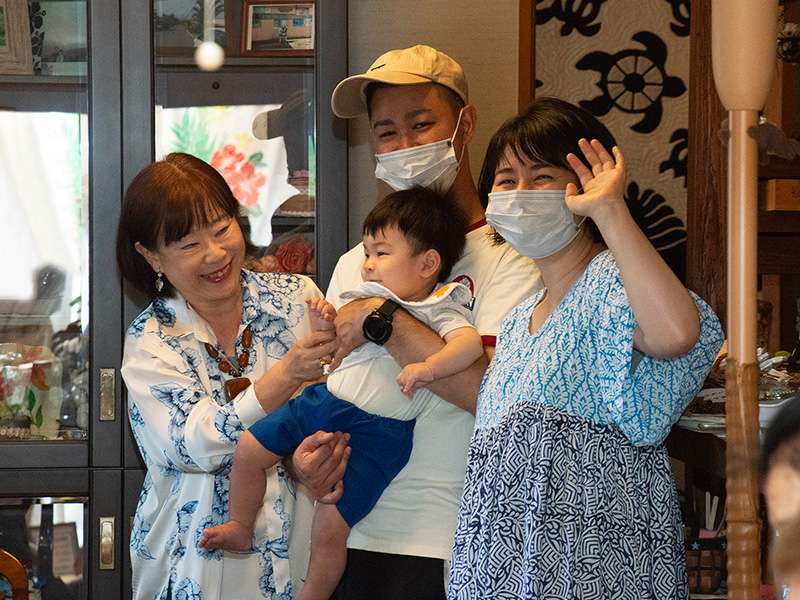 家族で訪れていたお客様と 家族で訪れていたお客様と